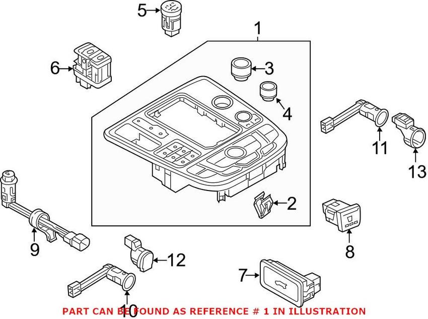 Audi Automatic Transmission Shift Cover Plate 4G1919610F